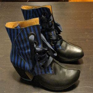John Fluevog Prepare Maps in Blue size 9.5